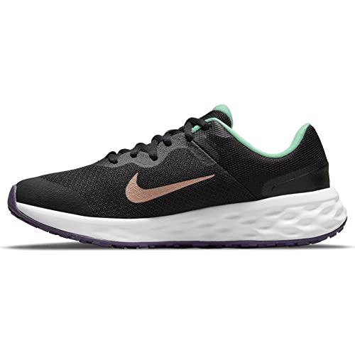 Nike Revolution 6 NN (GS) Running Shoe, Black/Red Bronze-Mint Foam, 36.5 EU von Nike