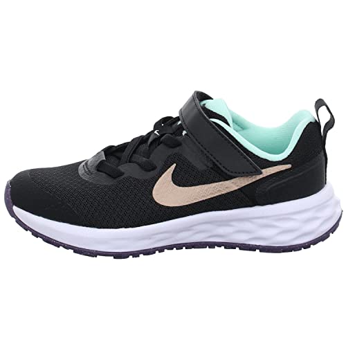 Nike Revolution 6 NN (GS) Running Shoe, Black/Red Bronze-Mint Foam, 38.5 EU von Nike