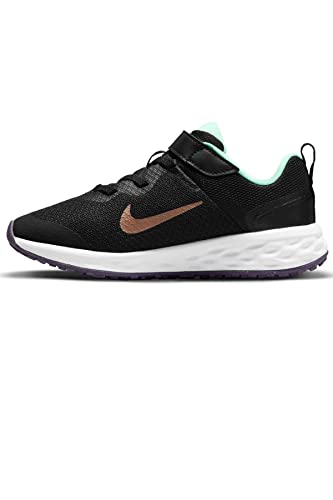 Nike Jungen Revolution 6 Sportschuhe, Black Red Bronze Mint Foam, 38.5 EU von NIKE