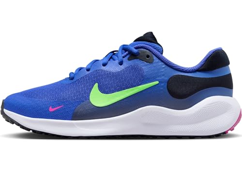 Nike Revolution 7 (Gs) Sportschuh, Mehrfarbig Lt Ultramarine Lime Blast Dark Obsidian, 37.5 EU von Nike