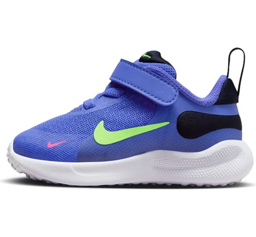 Nike Revolution 7 Schuh für Babys und Kleinkinder, Lt Ultramarine/Lime Blast-Dark Obsidian, FB7691-500, 23.5 EU (7C US) von Nike