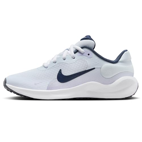 Nike Revolution 7 Schuh für ältere Kinder, Football Grey/Midnight Navy-Lilac Bloom, FB7689-004, 37.5 EU (5Y US) von Nike