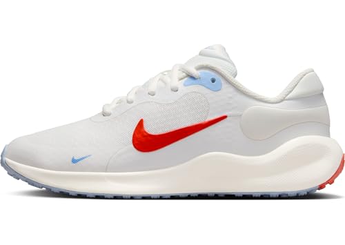 Nike Revolution 7 Schuh für ältere Kinder, Summit White/Picante Red-Sail, FB7689-104, 35.5 EU (3.5Y US) von Nike