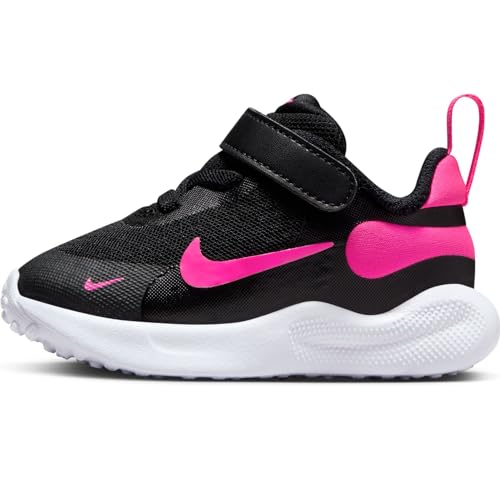 Nike Jungen Revolution 7 Sneaker, Schwarz Hyper Pink Weiß, 23.5 EU von Nike