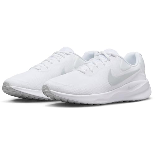 Nike Revolution 7 Sneaker Trainer Schuhe (White, EU Schuhgrößensystem, Erwachsene, Numerisch, M, 46) von Nike