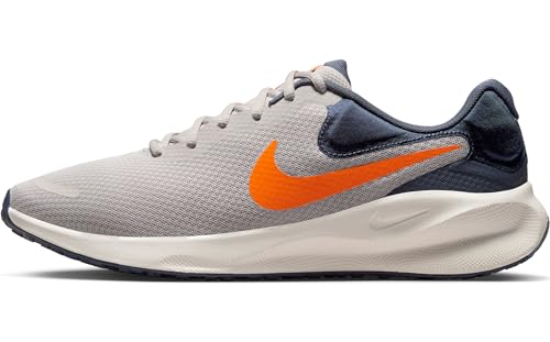 Nike Revolution 7 Straßenlaufschuh für Herren, Lt Iron Ore/Total Orange-Thunder Blue, FB2207-009, 44.5 EU (10.5 US) von Nike