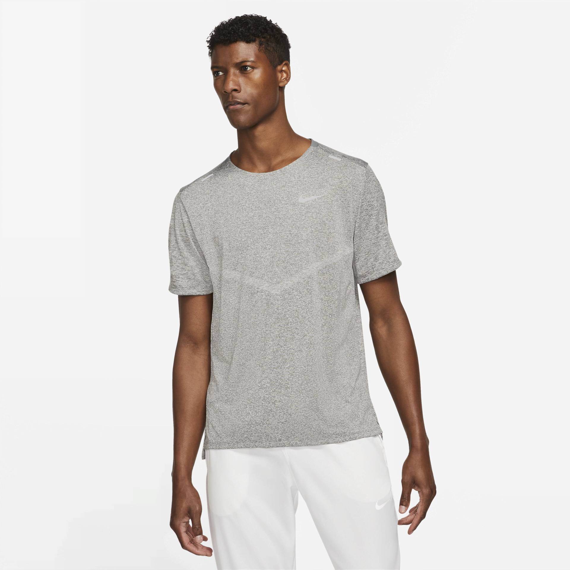 Nike Rise 365 Dri-FIT Kurzarm-Laufoberteil für Herren - Grau von Nike