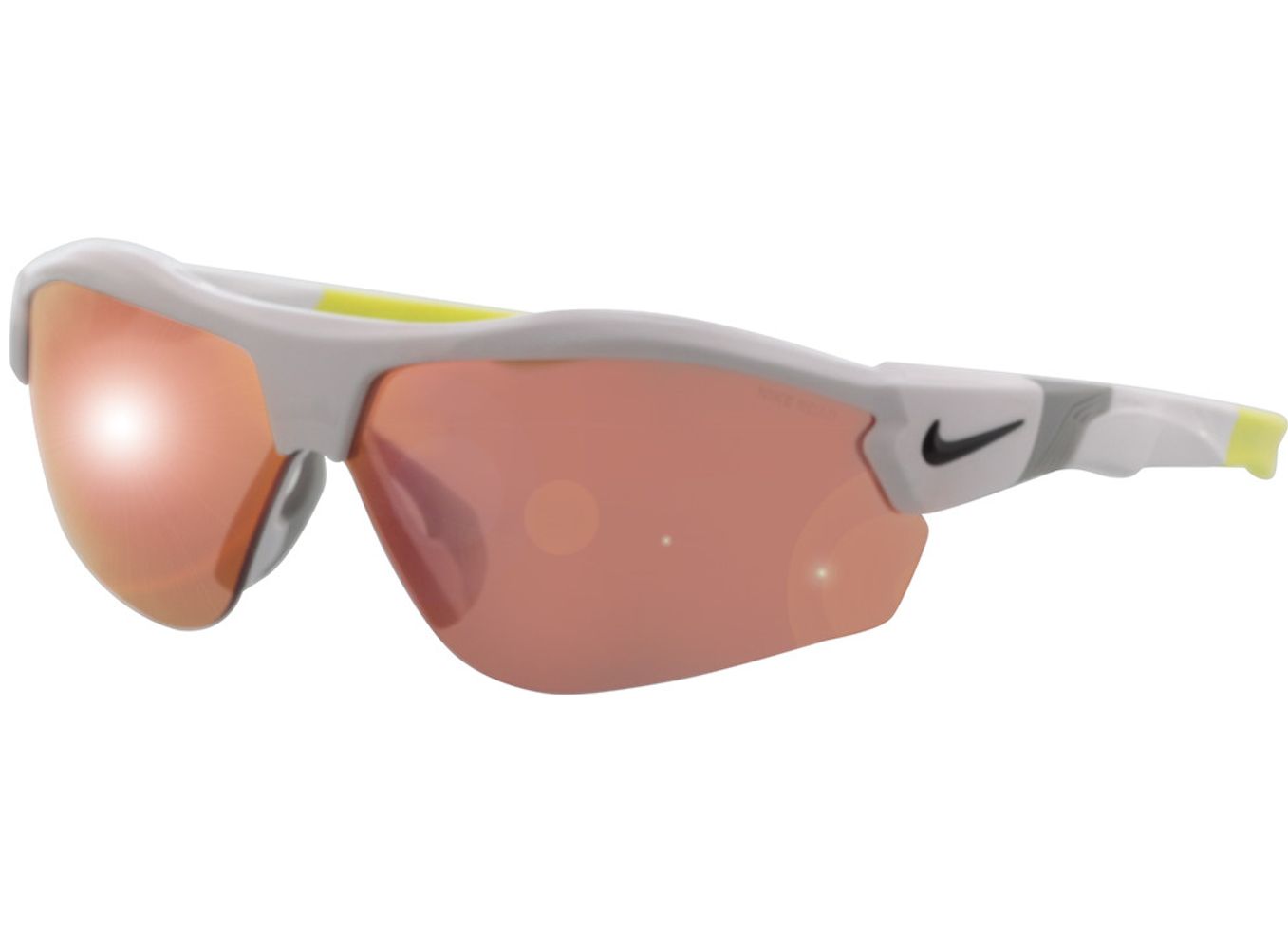 Nike SHOW X3 E DJ2032 100 72-09 Sonnenbrille ohne Sehstärke, Herren, Halbrand, Rechteckig von Nike