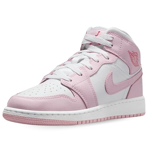 Nike Schuhe Air Jordan 1 Mid (GS) Code DQ8423-608 Weiß, Weiß Rosa, 40 EU von Nike