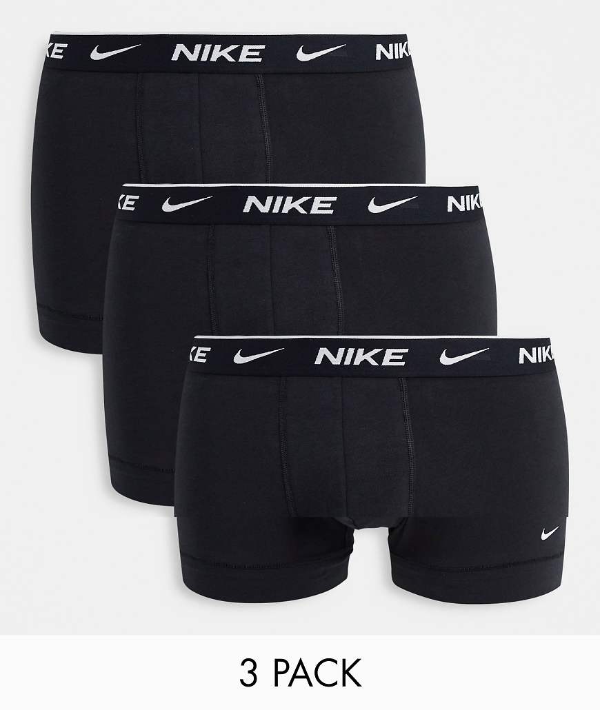 Nike - Schwarze Unterhosen aus elastischer Baumwolle im 3er-Set von Nike
