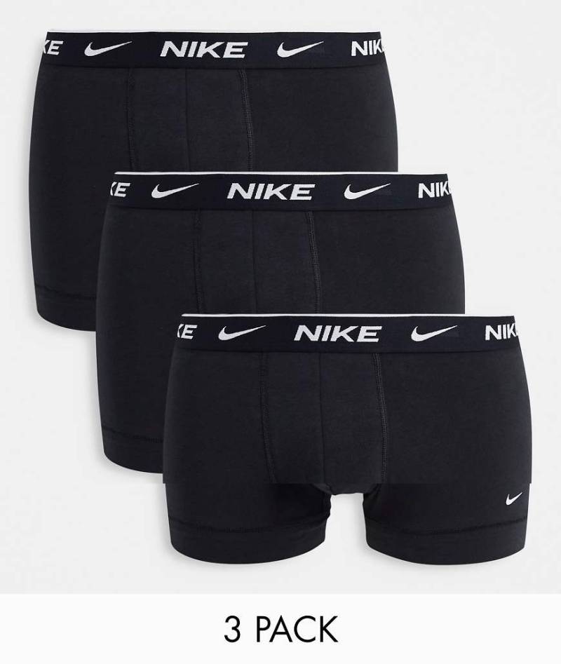 Nike - Schwarze Unterhosen aus elastischer Baumwolle im 3er-Set von Nike