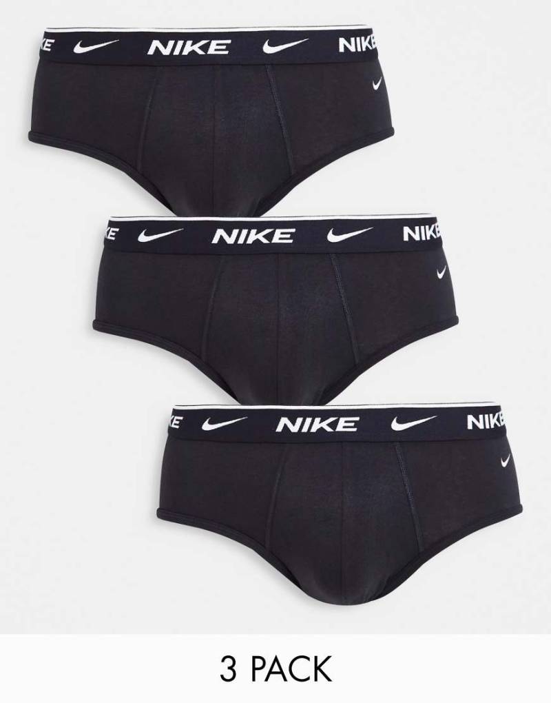 Nike - Schwarze Unterhosen aus elastischer Baumwolle im 3er-Set von Nike