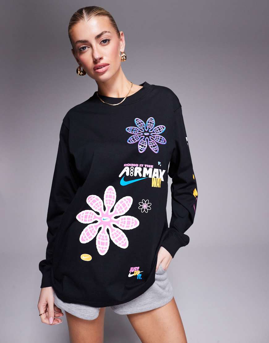 Nike - Schwarzes, langärmliges T-Shirt von Nike