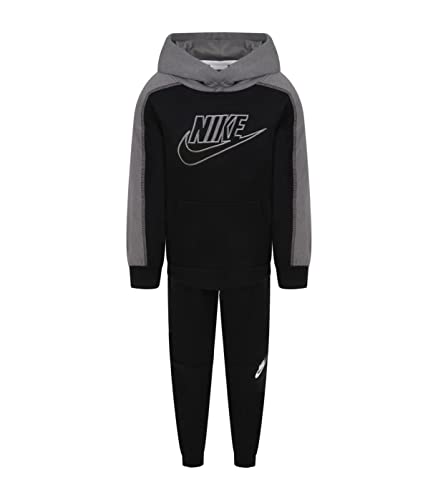 Nike -Set bestehend aus Sweatshirt und Hose – Sweatshirt mit Kapuze – Sweatshirt mit Air Schriftzug – Hose mit elastischem Girovita-Hose – Regular Fit Schwarz/Grau 023 3-4 Jahre von Nike