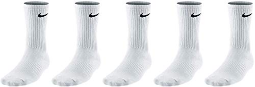 Nike Socken 5 Paar Herren Damen Sparset Tennissocken Sportsocken Laufsocken Paket Bundle, Größe:34-38, Farbe:schwarz weiss von Nike