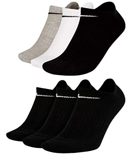 Nike Socken 6 Paar Sneakersocken Füßlinge Socken SX7678 ,3 Paar Bunt 3 Paar Schwarz,34-38 von Nike