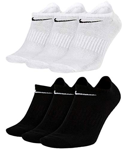 Nike Socken 6 Paar Sneakersocken Füßlinge Socken SX7686,3 Paar Weiss 3 Paar Schwarz,38-42 von Nike