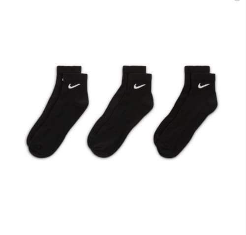 Nike Socken Damen Herren Weiß Schwarz Kurz Sportsocken Größe 34 36 38 40 42 44 46 48 50 Sparset SX7677, Sockengröße:42-46, Sockenfarbe:6 Paar weiss 6 Paar schwarz von Nike