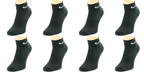 Nike Socken Herren Damen One Quater Socks 2 Paar, 4 Paar, 8 Paar Kurze Socke Knöchelhoch Weiß Schwarz Gemischt (weiss grau schwarz) Größe 34 36 38 40 42 44 46 48 50 von Nike