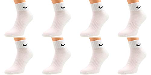 Nike Socken Herren Damen One Quater Socks 2 Paar, 4 Paar, 8 Paar Kurze Socke Knöchelhoch Weiß Schwarz Gemischt (weiss grau schwarz) Größe 34 36 38 40 42 44 46 48 50 von Nike