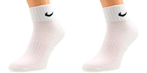 Nike Socken Herren Damen One Quater Socks 2 Paar, 4 Paar, 8 Paar Kurze Socke Knöchelhoch Weiß Schwarz Gemischt (weiss grau schwarz) Größe 34 36 38 40 42 44 46 48 50 von Nike