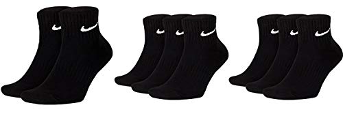 Nike Socken Herren Damen Weiß Schwarz Kurz 8 Paar Knöchel-Hoch 8er Pack Sparset Sportsocken 34-38 38-42 42-46 46-50, Größe:38-42, Farbe:schwarz/schwarz/schwarz von Nike