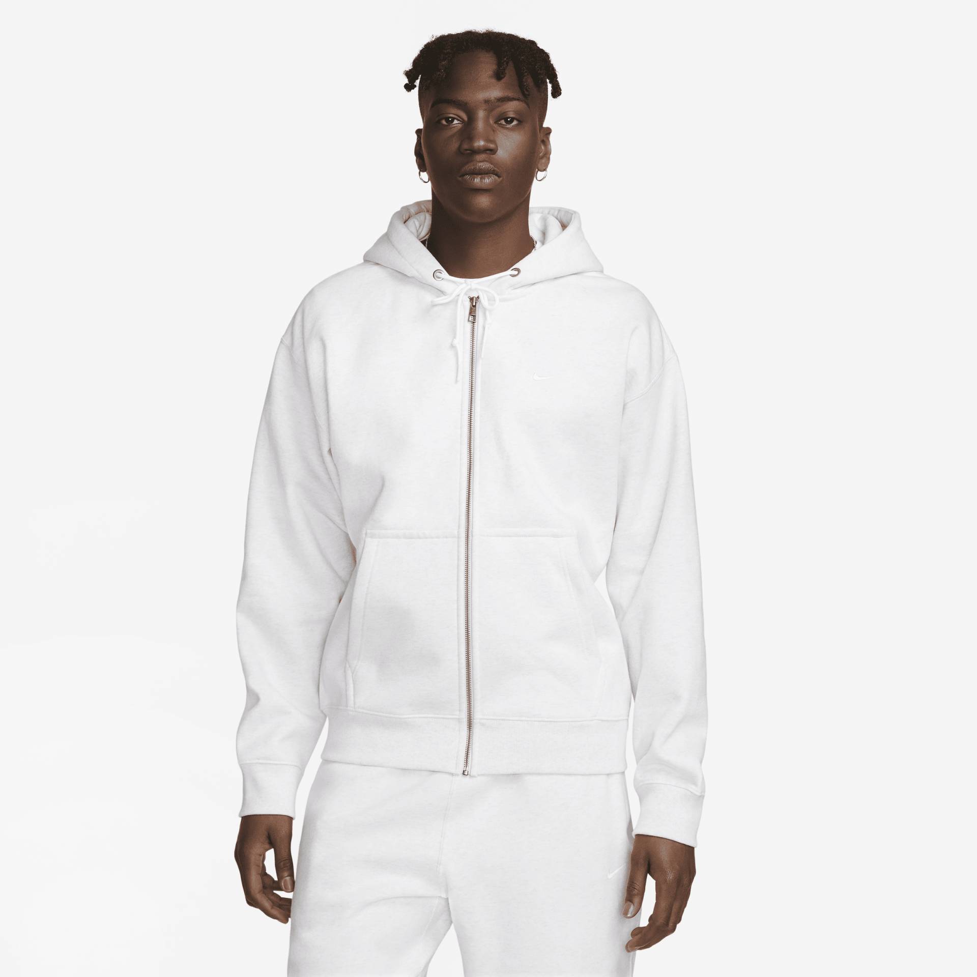 Nike Solo Swoosh Herren-Hoodie mit durchgehendem Reißverschluss - Braun von Nike