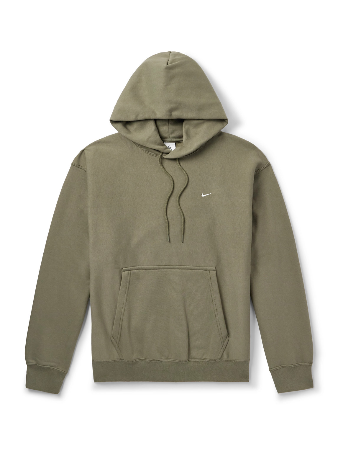 Nike - Solo Swoosh Logo-Embroidered Cotton-Blend Jersey Hoodie - Men - Green - XXL von Nike