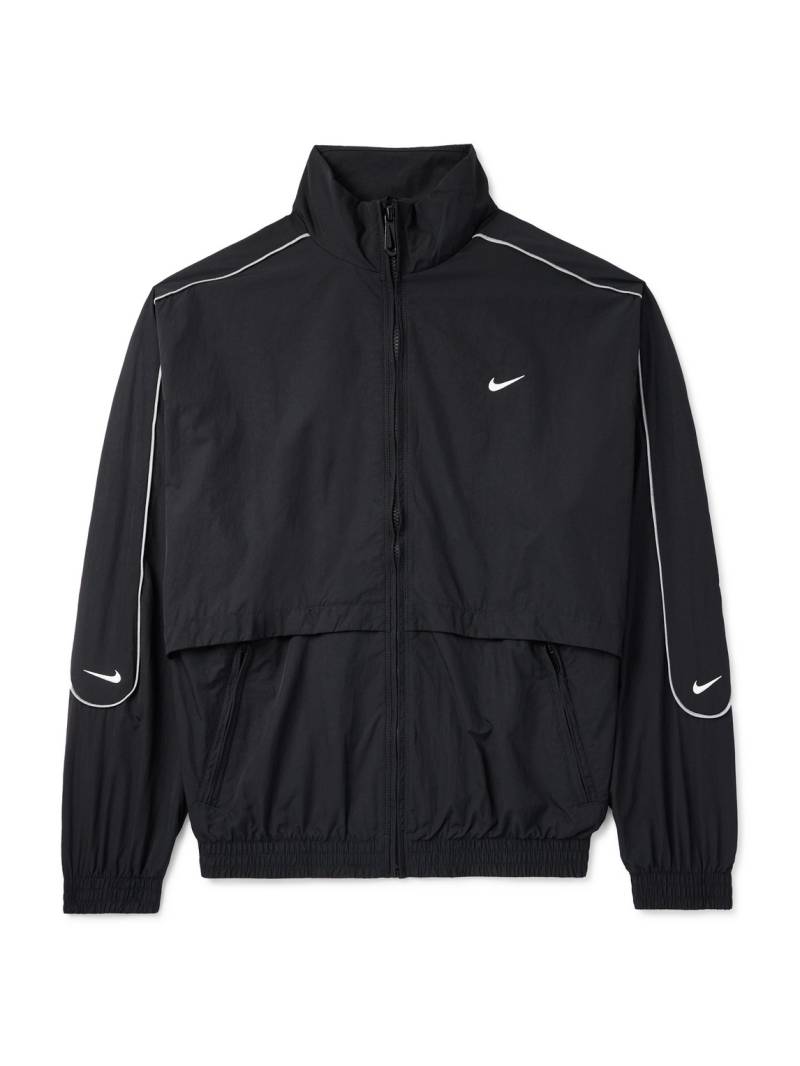 Nike - Solo Swoosh Logo-Embroidered Nylon Jacket - Men - Black - S von Nike