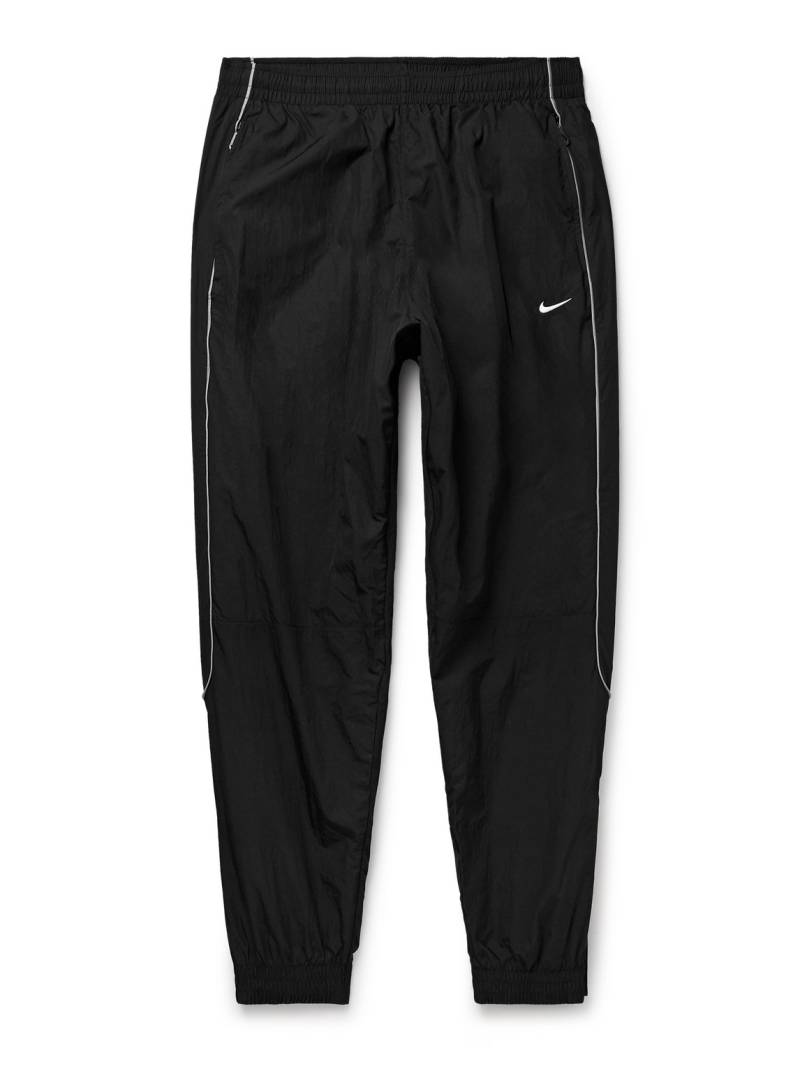 Nike - Solo Swoosh Logo-Embroidered Nylon Track Pants - Men - Black - L von Nike