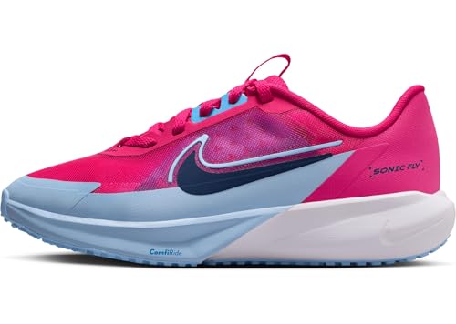 Nike Sonic Fly ältere Kinder Laufschuh, Rush Pink/Blue Void-University Blue, 36.5 EU von Nike