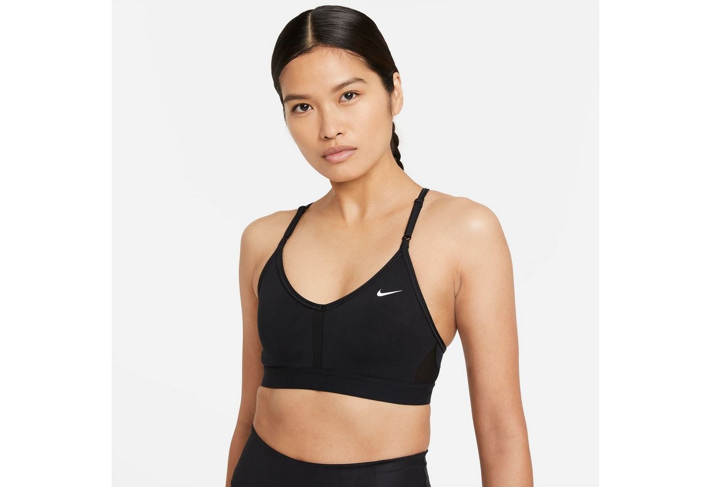 Nike Sport-BH INDY WOMEN'S LIGHT-SUPPORT PADDED V-NECK SPORTS BRA von Nike