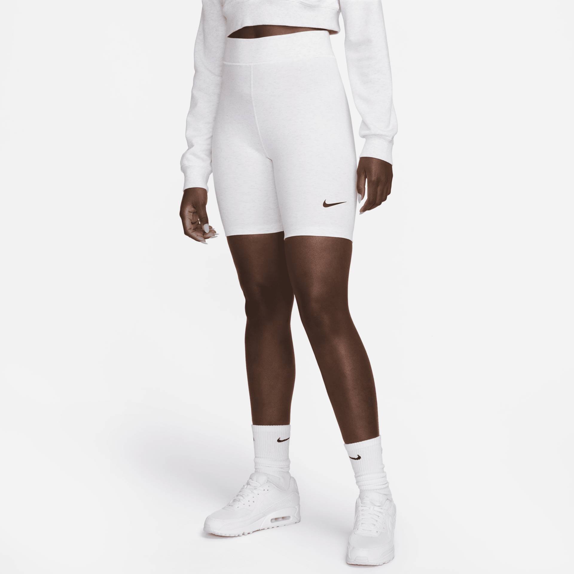 Nike Sportswear Classic Bike-Shorts mit hohem Taillenbund für Damen (ca. 20,5 cm) - Braun von Nike