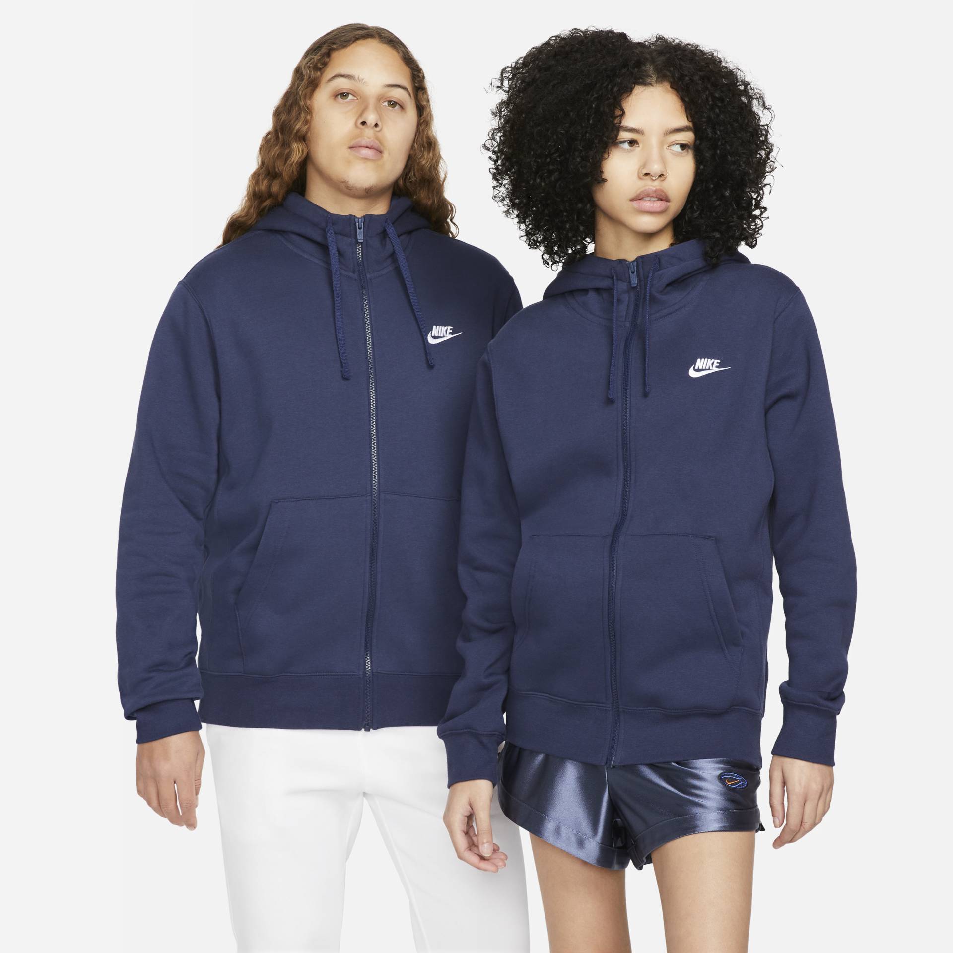 Nike Sportswear Club Fleece Herren-Hoodie mit durchgehendem Reißverschluss - Blau von Nike