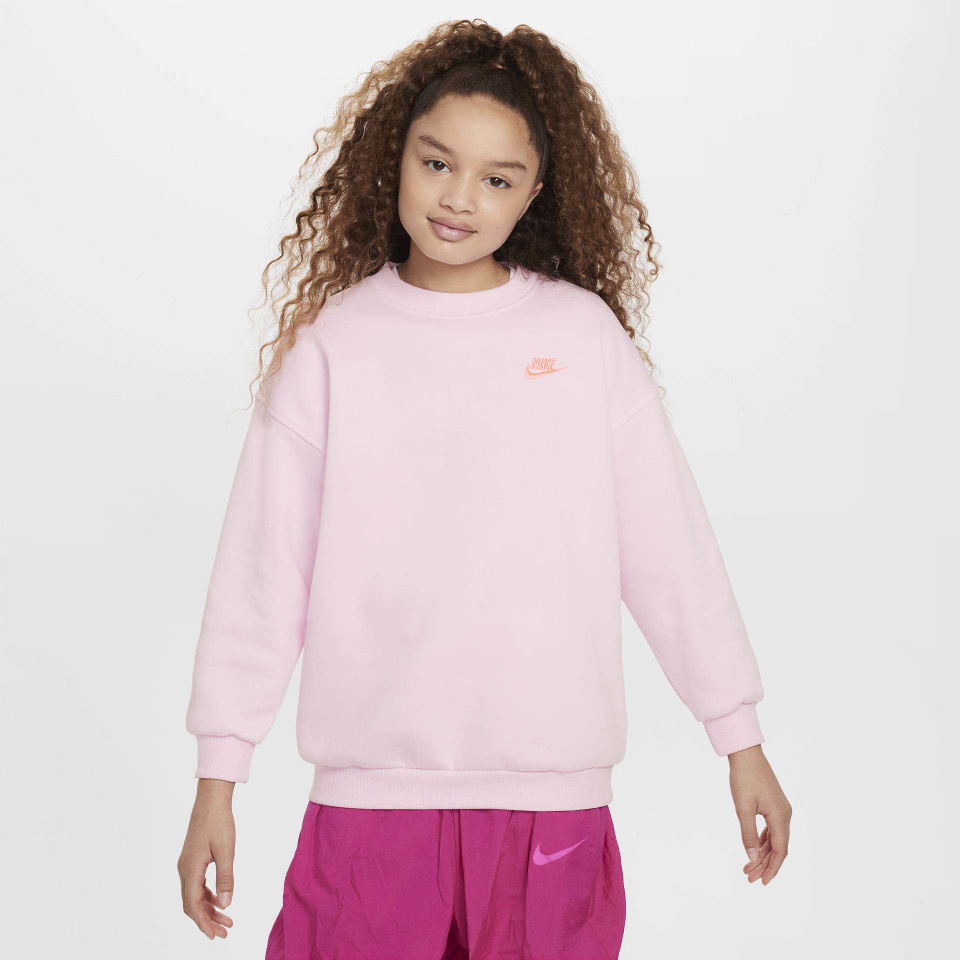 Nike Sportswear Club Fleece extragroßes Sweatshirt für ältere Kinder (Mädchen) - Pink von Nike