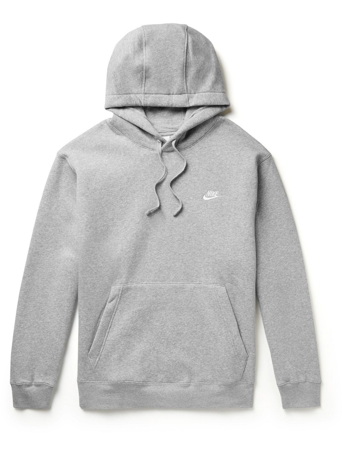 Nike - Sportswear Club Logo-Embroidered Cotton-Blend Jersey Hoodie - Men - Gray - XXL von Nike