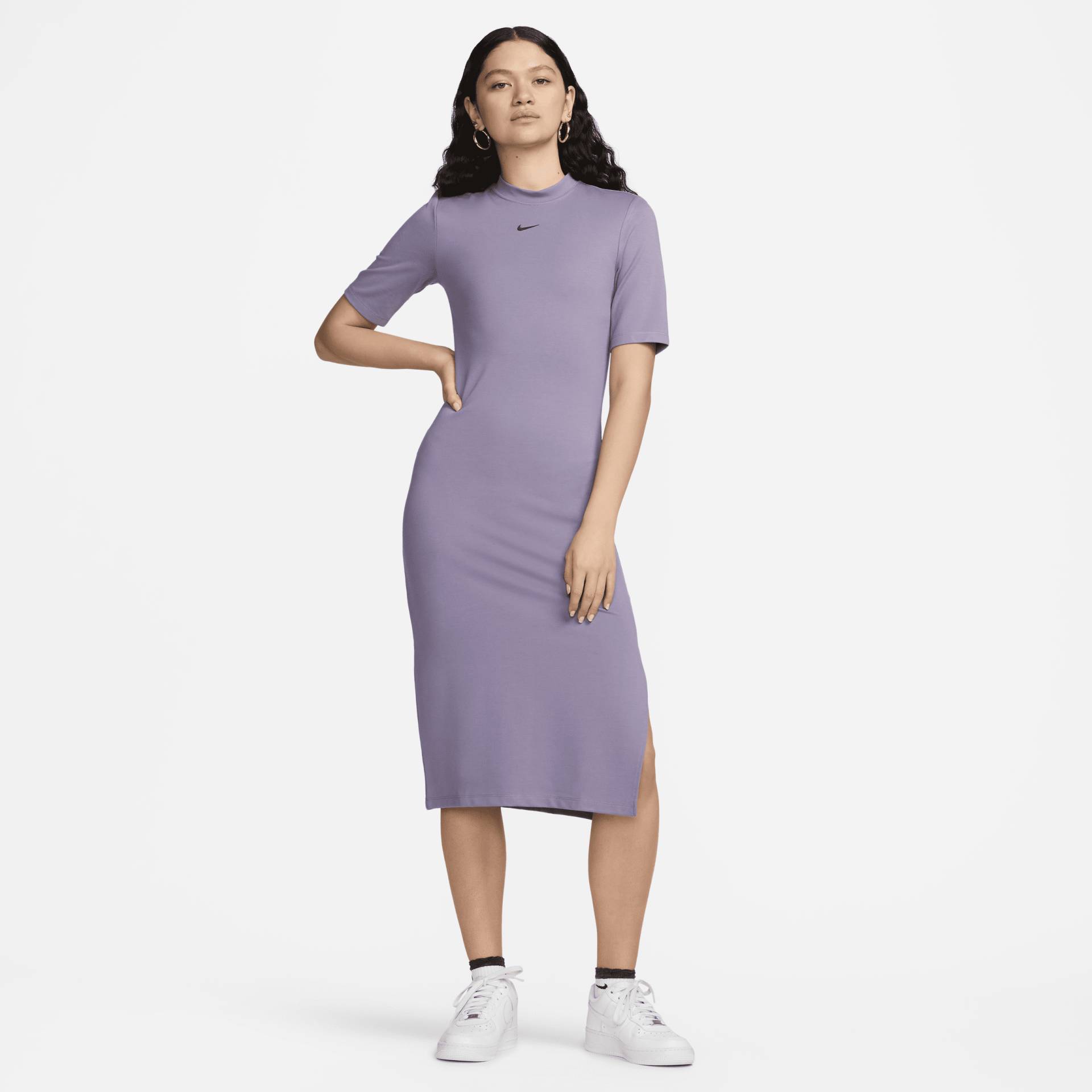 Nike Sportswear Essential Midi-Kleid für Damen - Lila von Nike