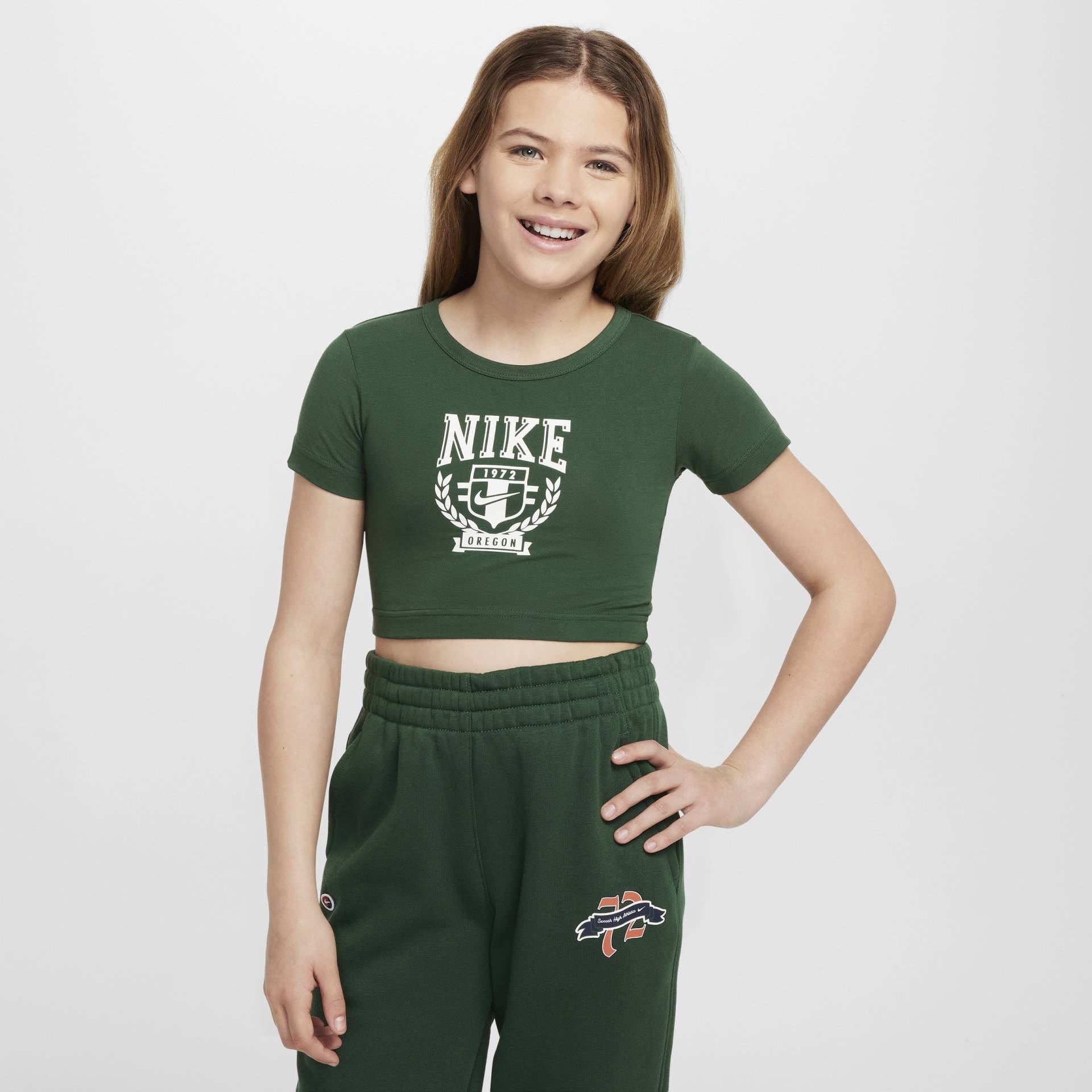 Nike Sportswear Grafik-T-Shirt für ältere Kinder (Mädchen) - Grün von Nike