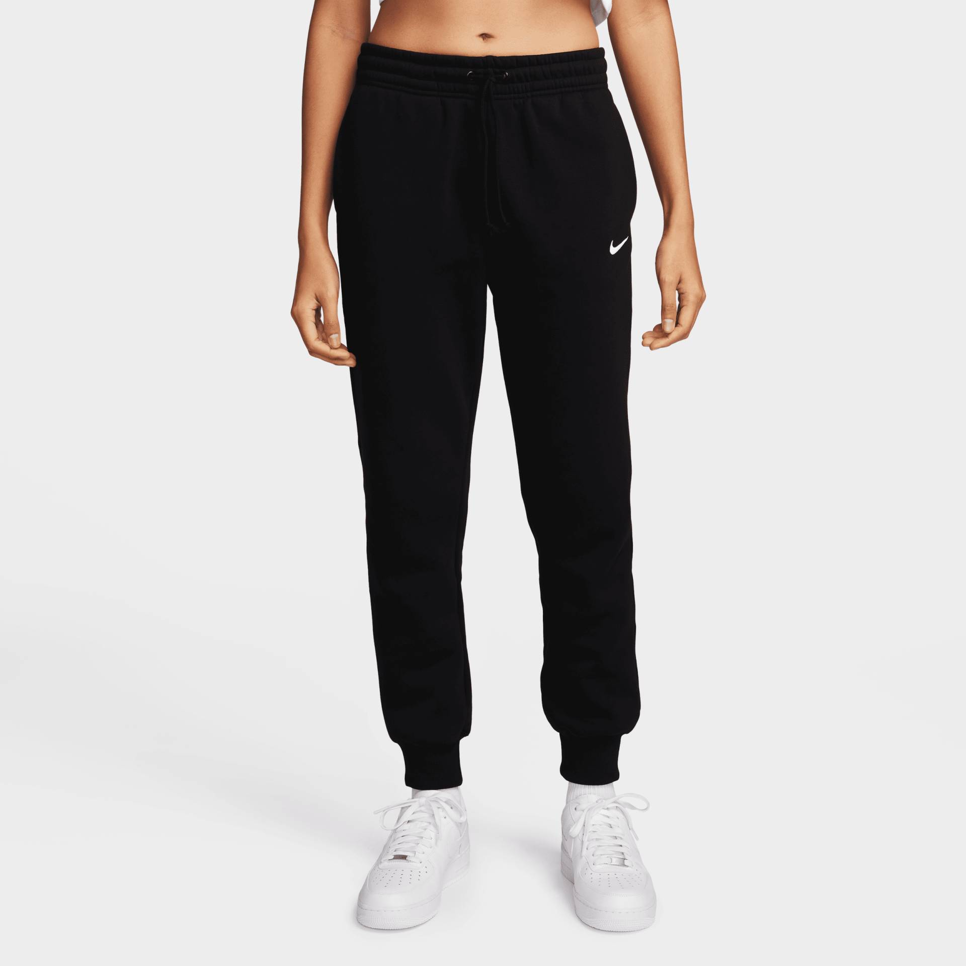 Nike Sportswear Phoenix Fleece Damen-Trainingshose mit mittelhohem Bund - Schwarz von Nike