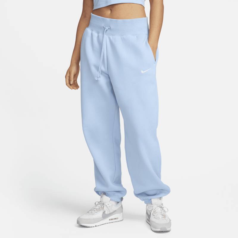 Nike Sportswear Phoenix Fleece Oversize-Trainingshose mit hohem Taillenbund für Damen - Blau von Nike