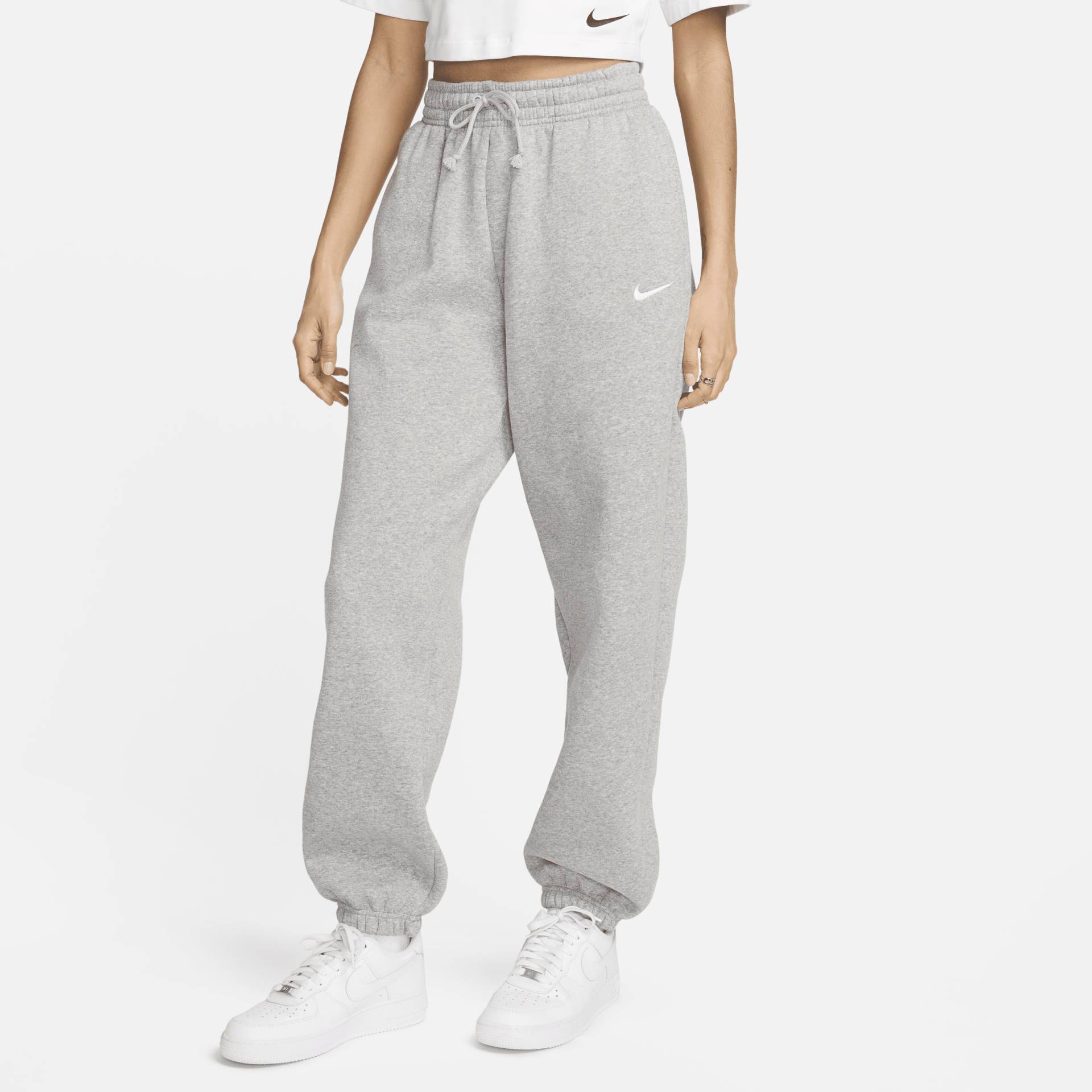 Nike Sportswear Phoenix Fleece Oversize-Trainingshose mit hohem Taillenbund für Damen - Grau von Nike