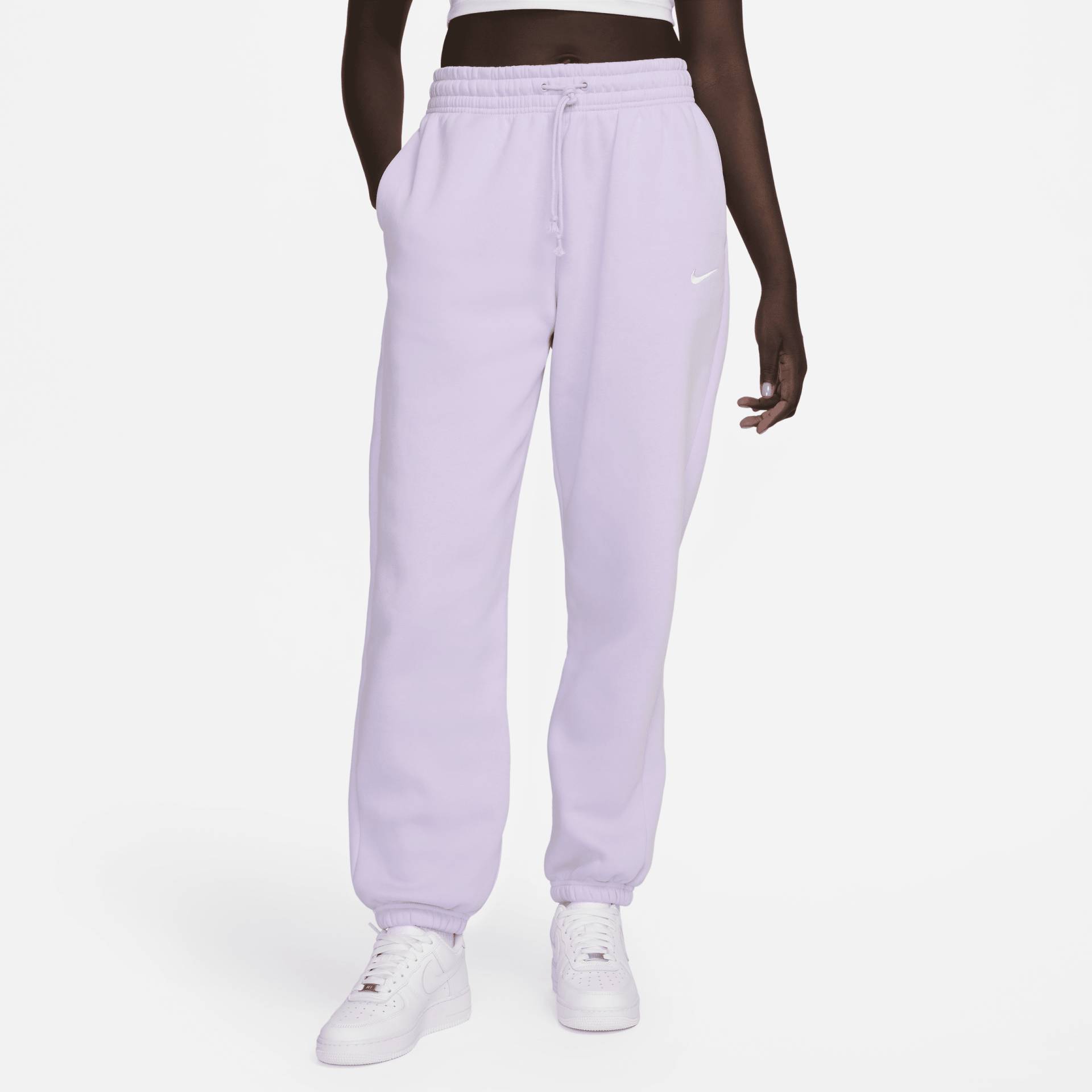 Nike Sportswear Phoenix Fleece Oversize-Trainingshose mit hohem Taillenbund für Damen - Lila von Nike