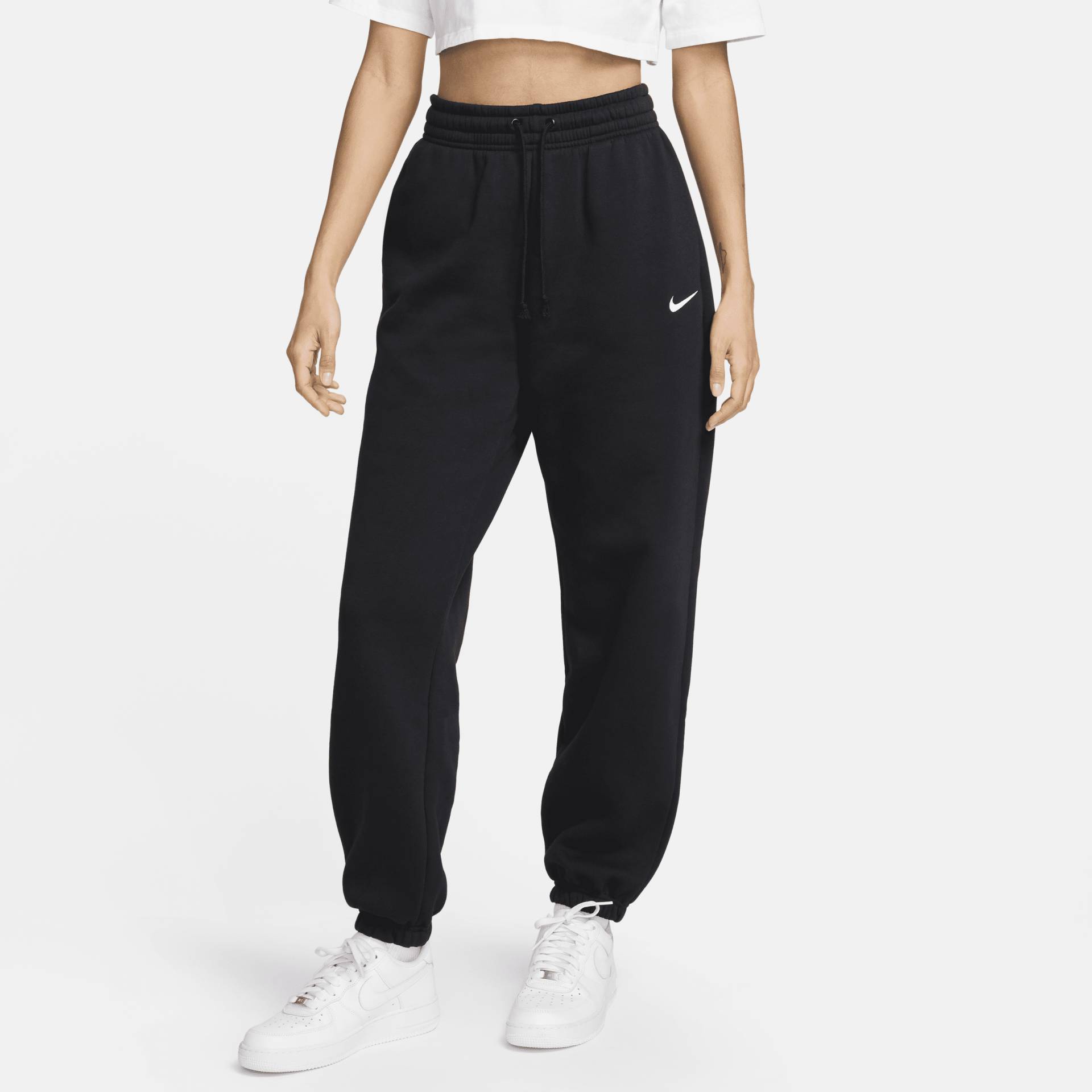 Nike Sportswear Phoenix Fleece Oversize-Trainingshose mit hohem Taillenbund für Damen - Schwarz von Nike