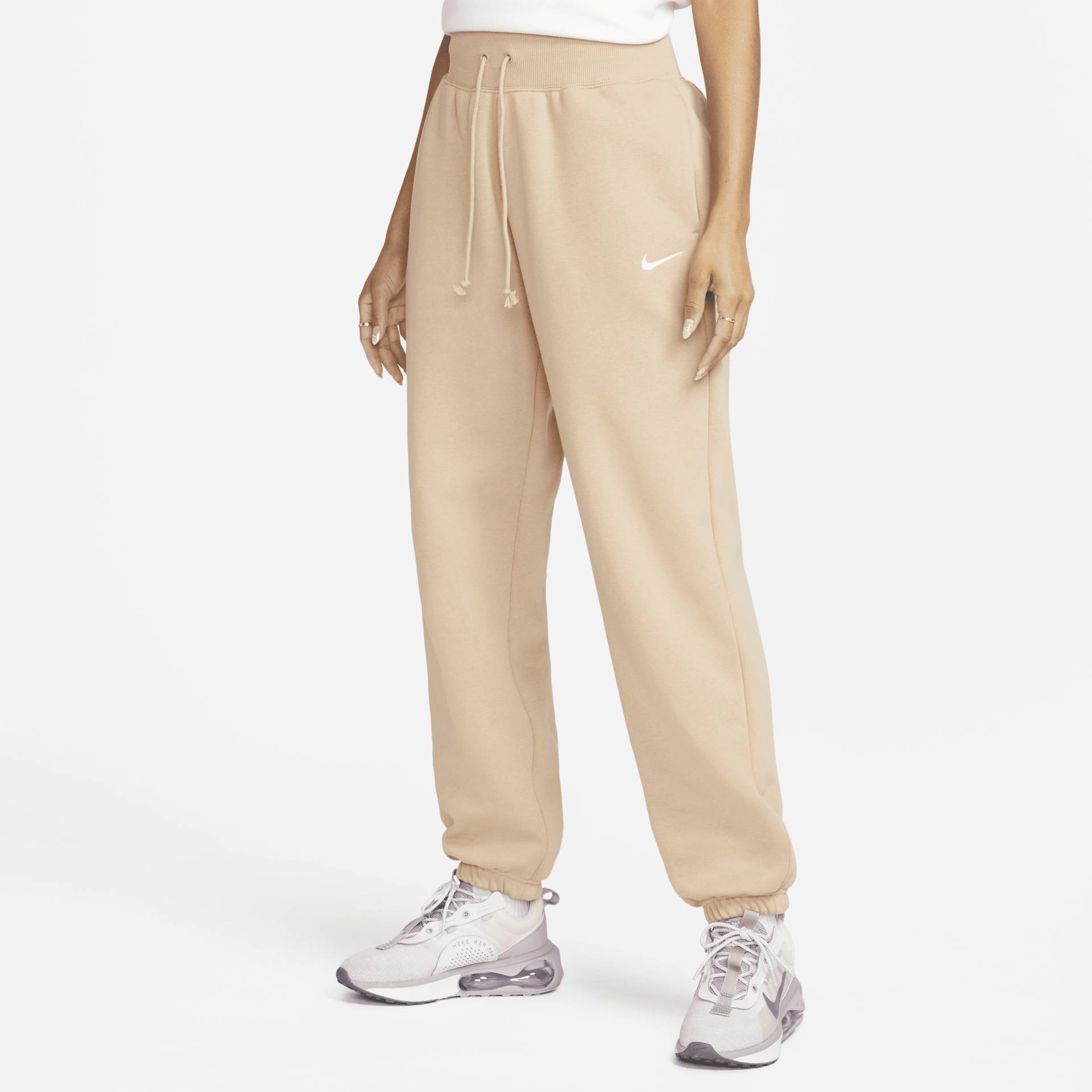Nike Sportswear Phoenix Fleece Oversize-Trainingshose mit hohem Taillenbund für Damen - Braun von Nike