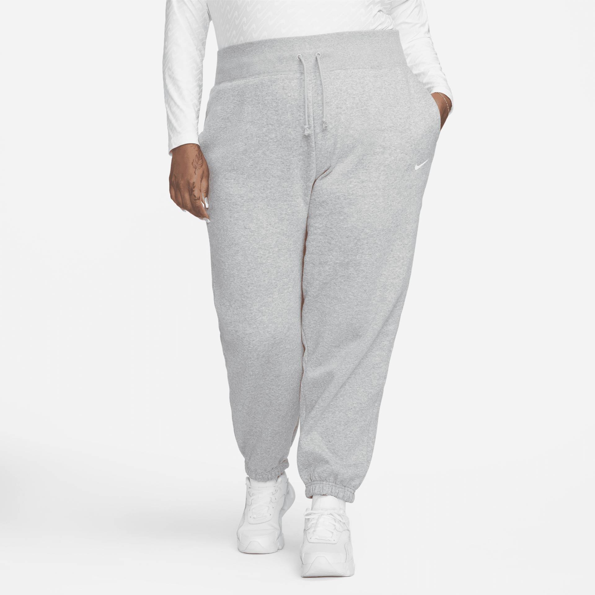 Nike Sportswear Phoenix Fleece extragroße Trainingshose mit hohem Taillenbund für Damen - Grau von Nike