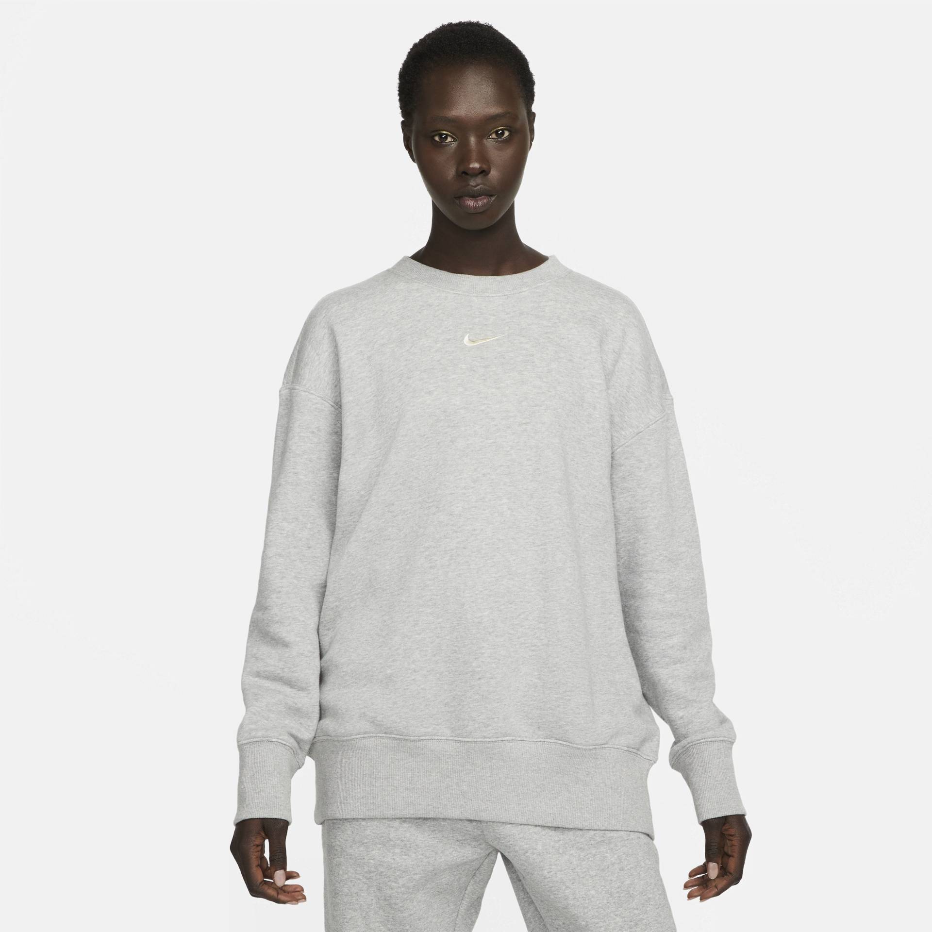Nike Sportswear Phoenix Fleece Oversize-Damen-Sweatshirt mit Rundhalsausschnitt - Grau von Nike