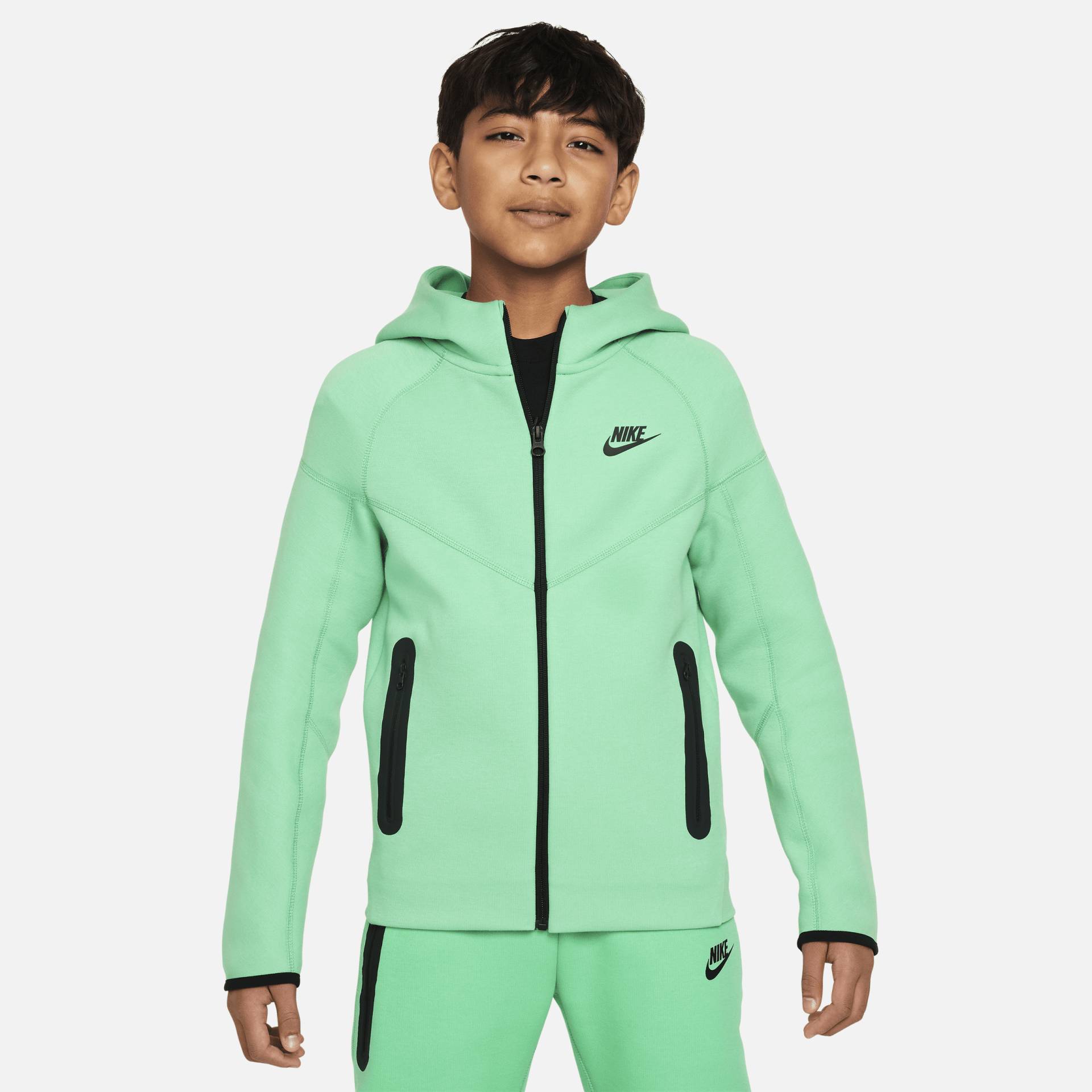 Nike Sportswear Tech Fleece Kapuzenjacke für ältere Kinder (Jungen) - Grün von Nike