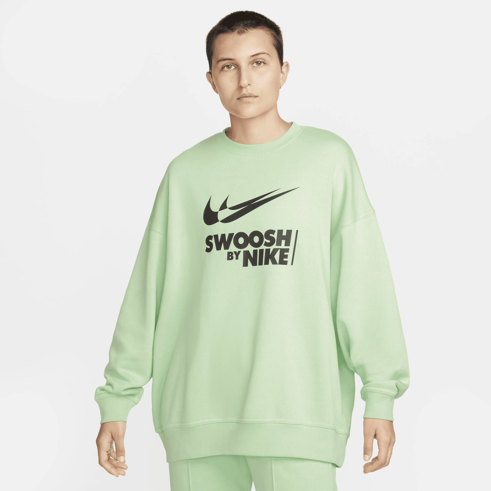 Nike Sportswear extragroßes Fleece-Sweatshirt mit Rundhalsausschnitt für Damen - Grün von Nike