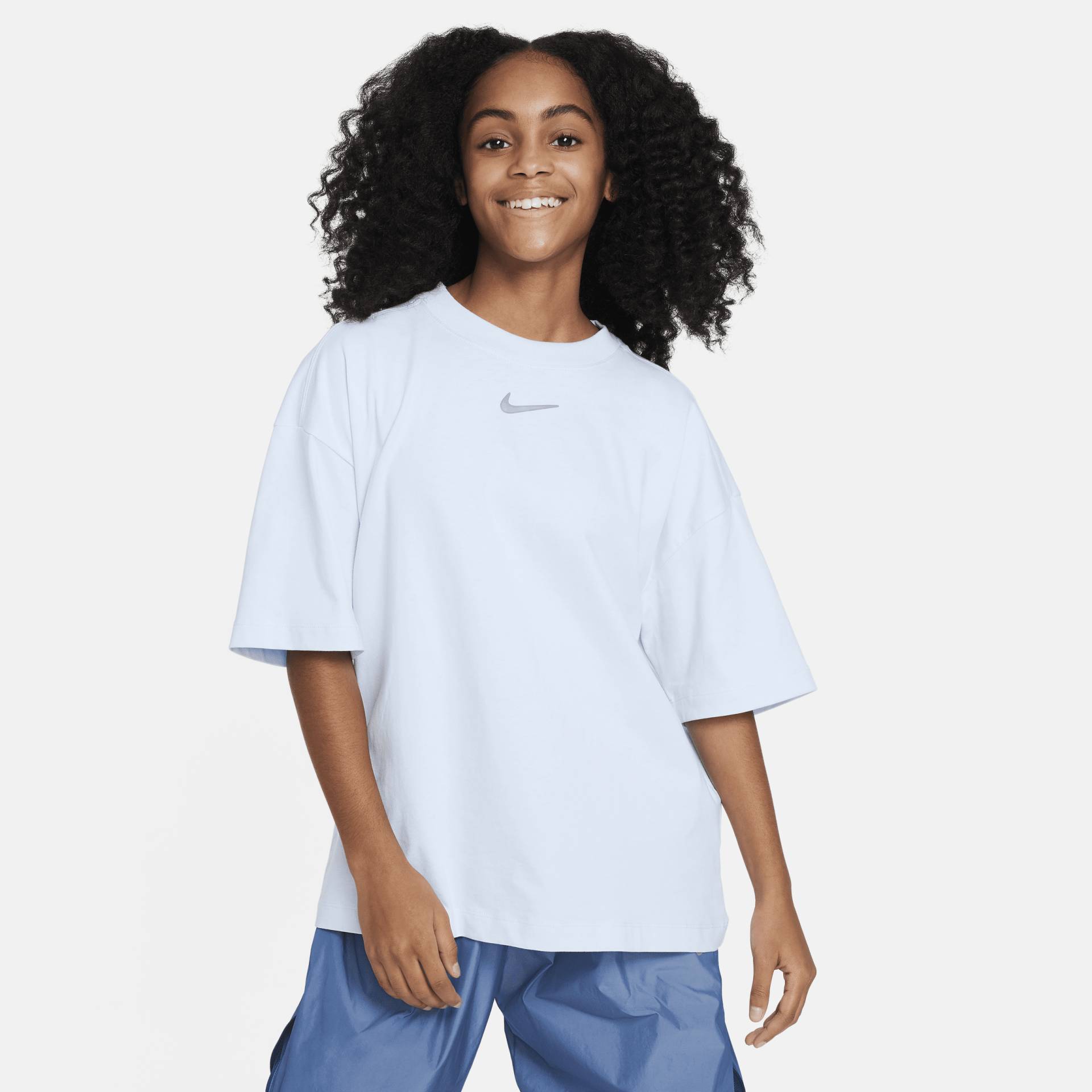 Nike Sportswear extragroßes T-Shirt für ältere Kinder (Mädchen) - Blau von Nike