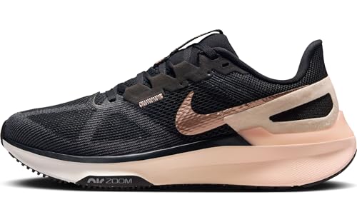 Nike Structure 25 Damen Straßenlaufschuh, Black/MTLC Red Bronze-Crimson Tint, 38 EU von Nike
